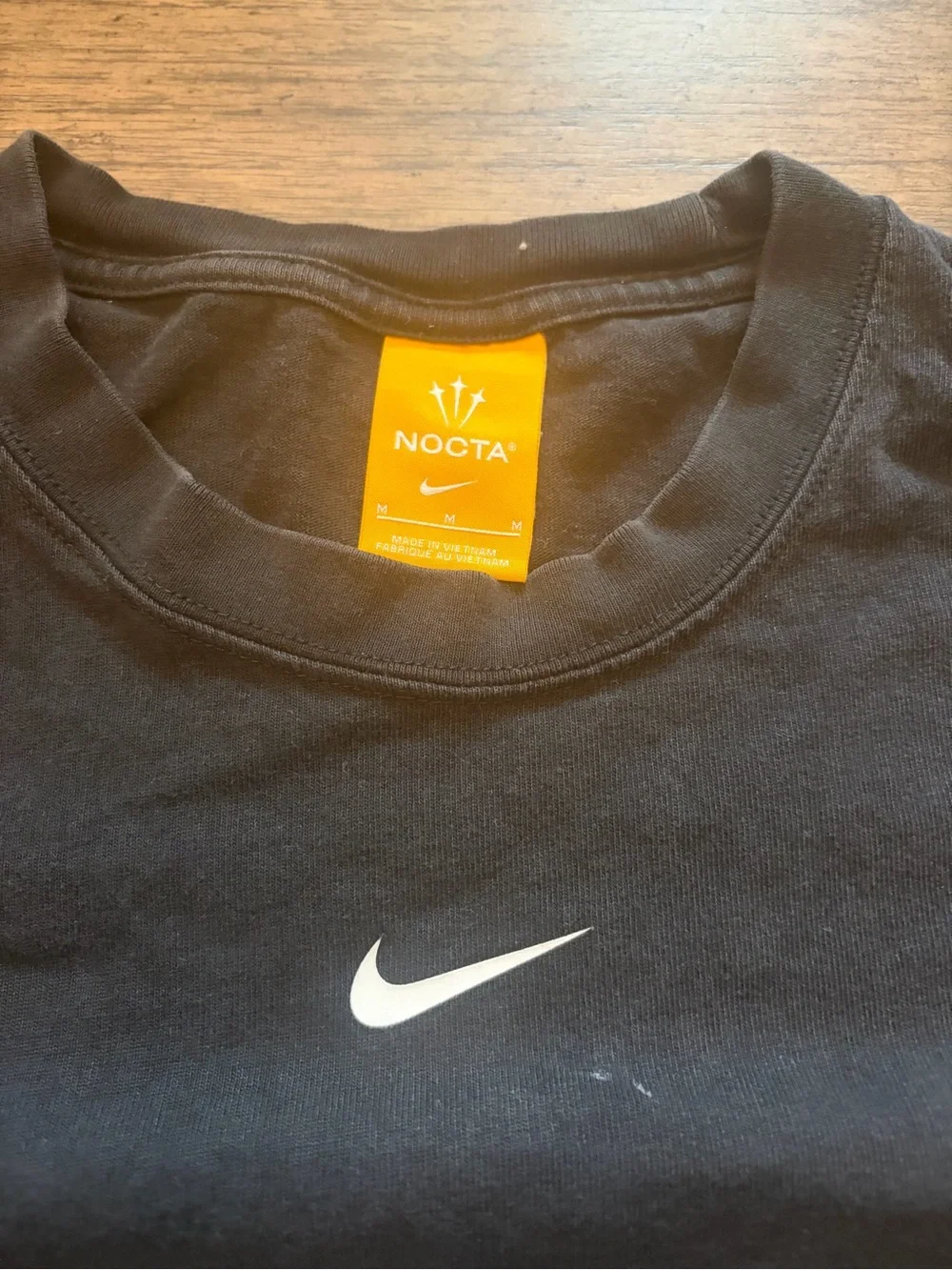 Nocta Nike Black Short-Sleeve Crew Tee with White Swoosh